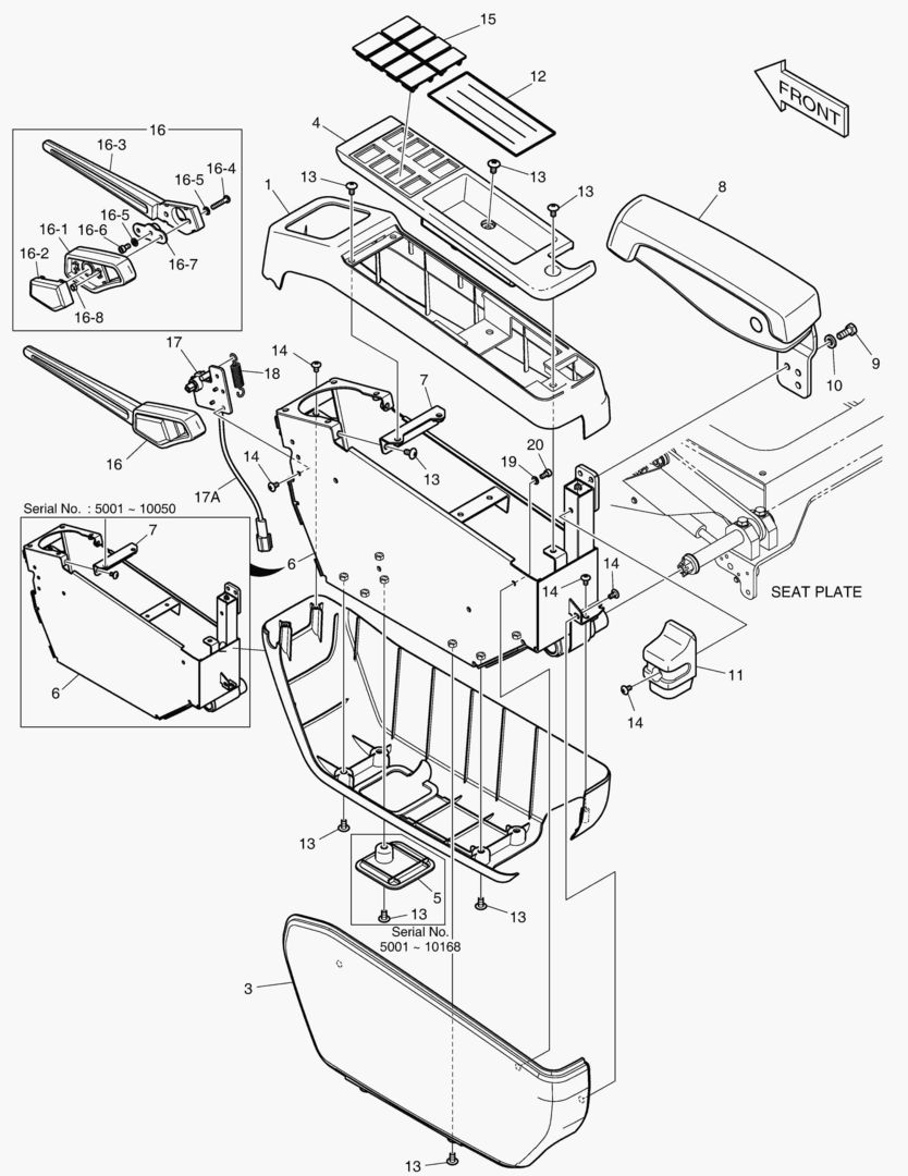 7010 CONTROL STAND - L.H(ROPS) [5001~10168]