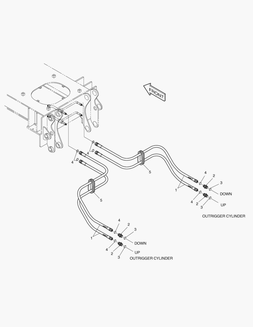 ТРУБОПРОВОД ЗАДНЕГО АУТРИГЕРА