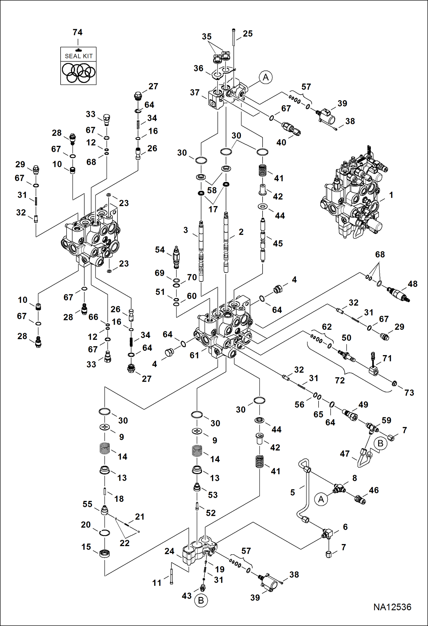Схема ГИДРАВЛИЧЕСКИЙ РЕГУЛИРУЮЩИЙ КЛАПАН (УСТРОЙСТВО УПРАВЛЕНИЯ УСИЛИТЕЛЕМ МОЩНОСТИ ДЛЯ ОДНОЙ НЕСУЩЕЙ) (E ПОСЛЕДОВАТЕЛЬНАЯ КАТУШКА)