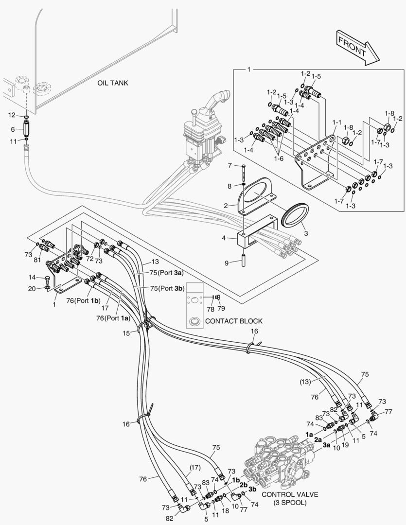 ТРУБОПРОВОД СЕРВОУПРАВЛЕНИЯ - 3-Й РЫЧАГ
