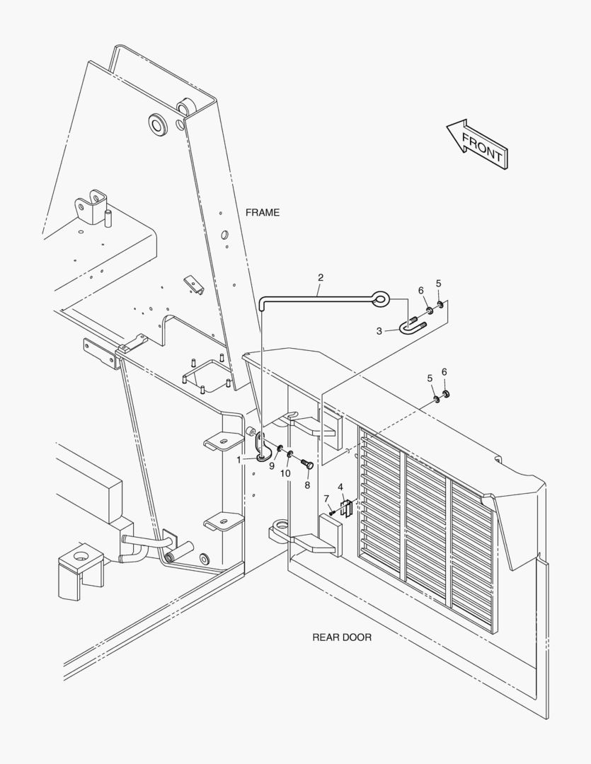 Спецтехника ЗАМОК ЗАДНЕЙ ДВЕРИ от Globus Machinery