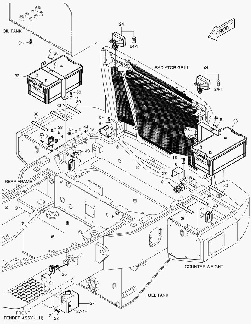 1680 ELECTRIC PARTS - BATTERY & REAR LAMP