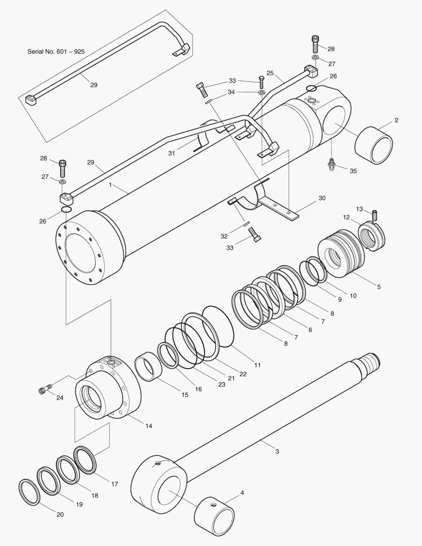 Спецтехника 4431 BOOM CYLINDER-R.H. [601~] - главное фото