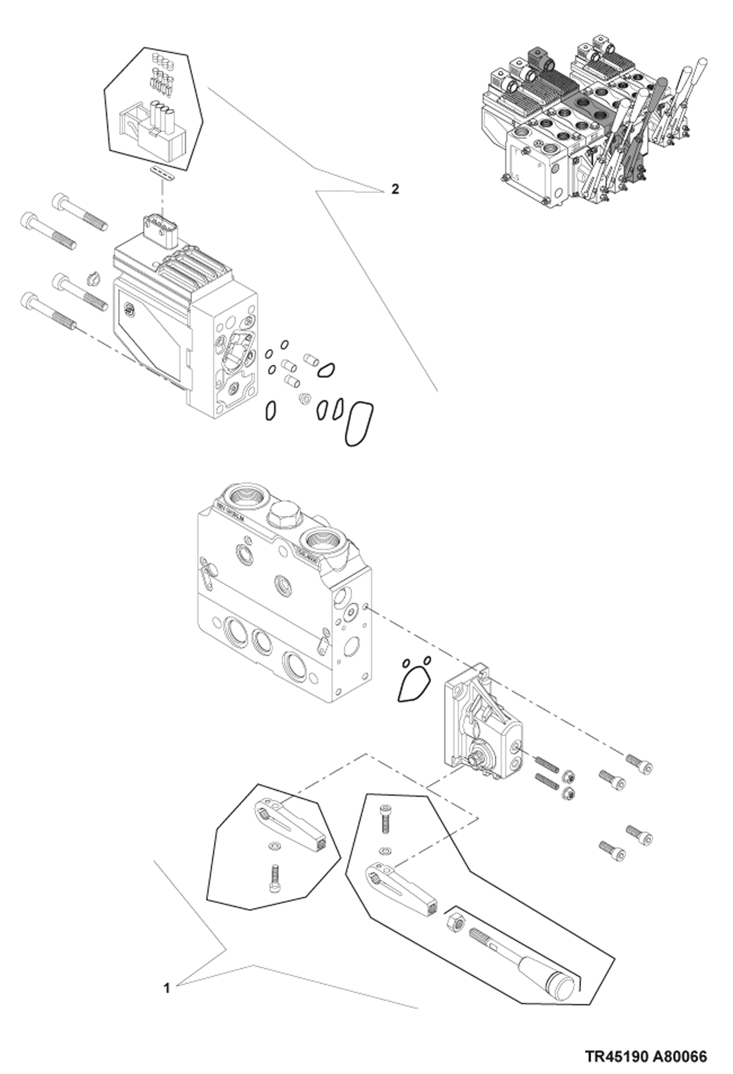 СЕКЦИЯ РАСПРЕДЕЛИТЕЛЯ (ТЕЛЕСКОПИЧЕСКИЙ ПОГРУЗЧИК) (СЕРИЙНЫЙ НОМЕР И ВЫШЕ)