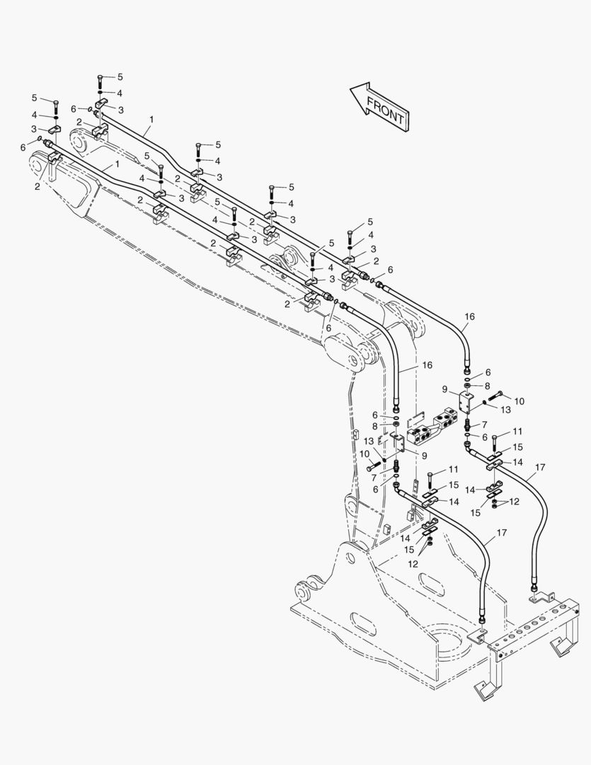 6990 BOOM PIPING-3.5m ROTATE&TILT&ARTI.BOOM