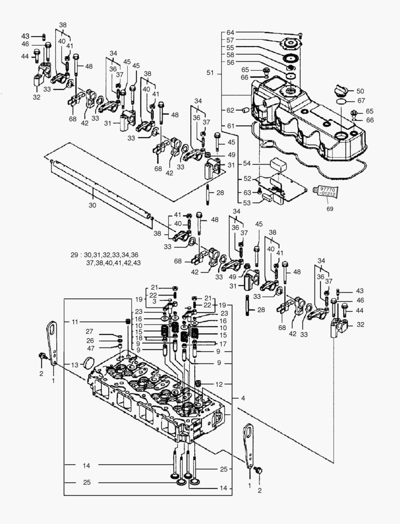 053 CYLINDER HEAD & BONNET [1154~1680]