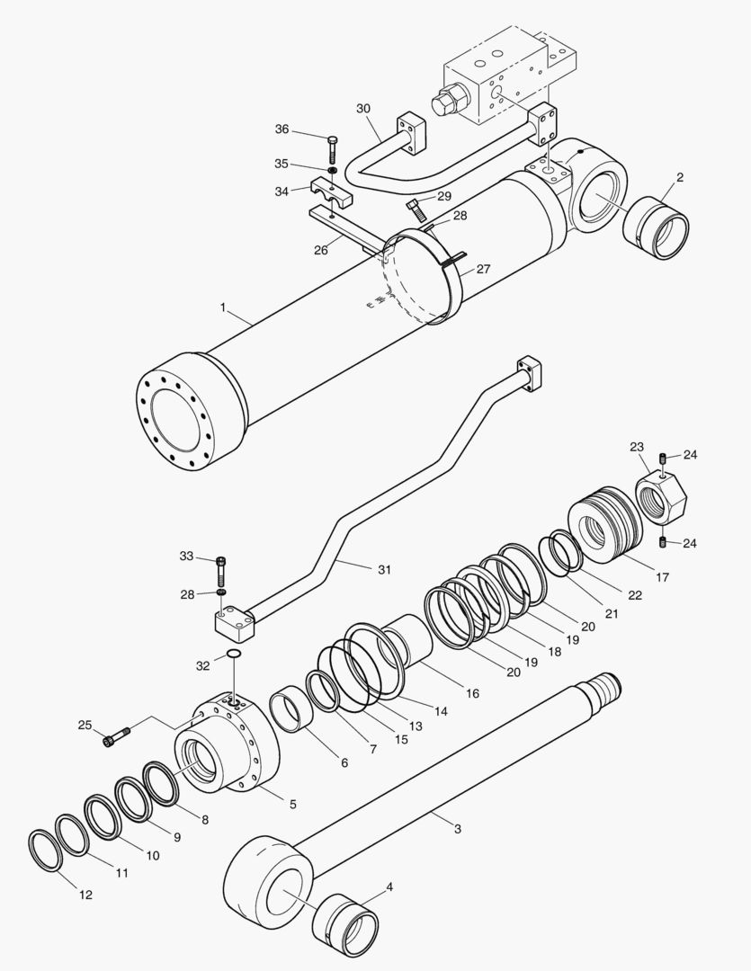 4321 BOOM CYLINDER - R.H (LOCK VALVE) [5801~5804]