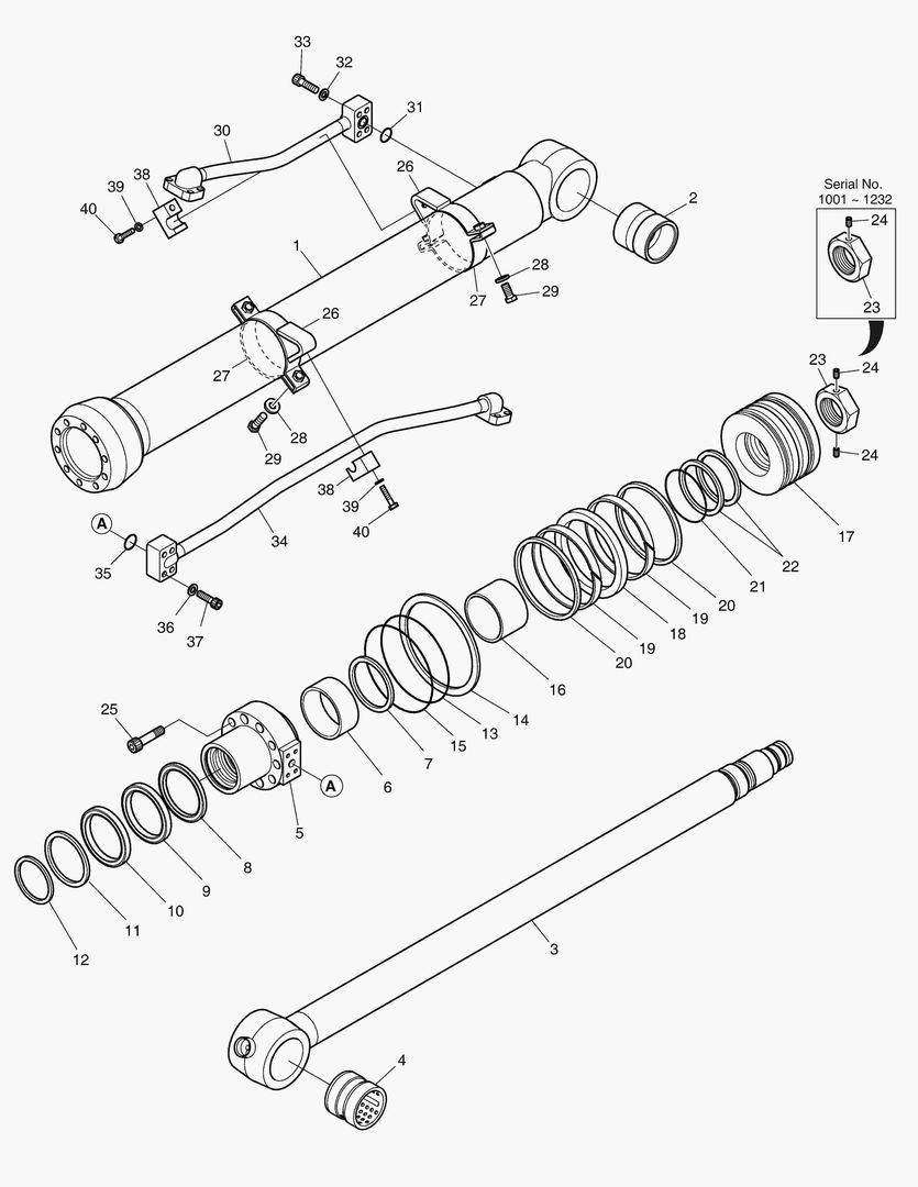 ЦИЛИНДР КОВША-СТРЕЛА С ИЗМЕНЯЕМОЙ ГЕОМЕТРИЕЙ