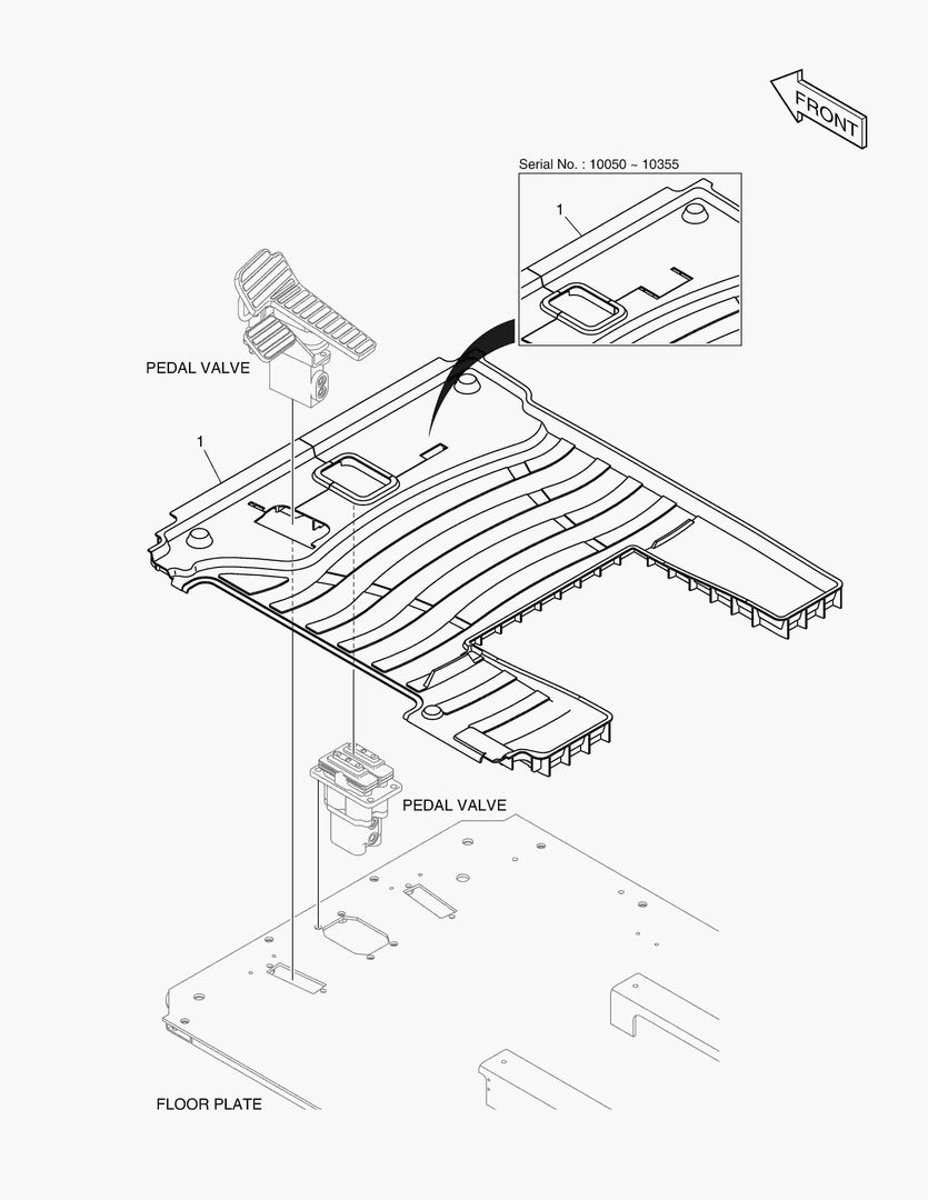 КОВРИК НА ПОЛУ КУЗОВА - ОДНА ПЕДАЛЬ