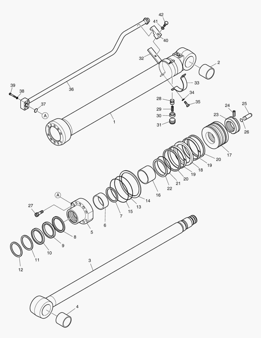 Спецтехника 4501 ARM CYLINDER - ARM 2.5m (ARTI. BOOM) [5110~11217] - главное фото