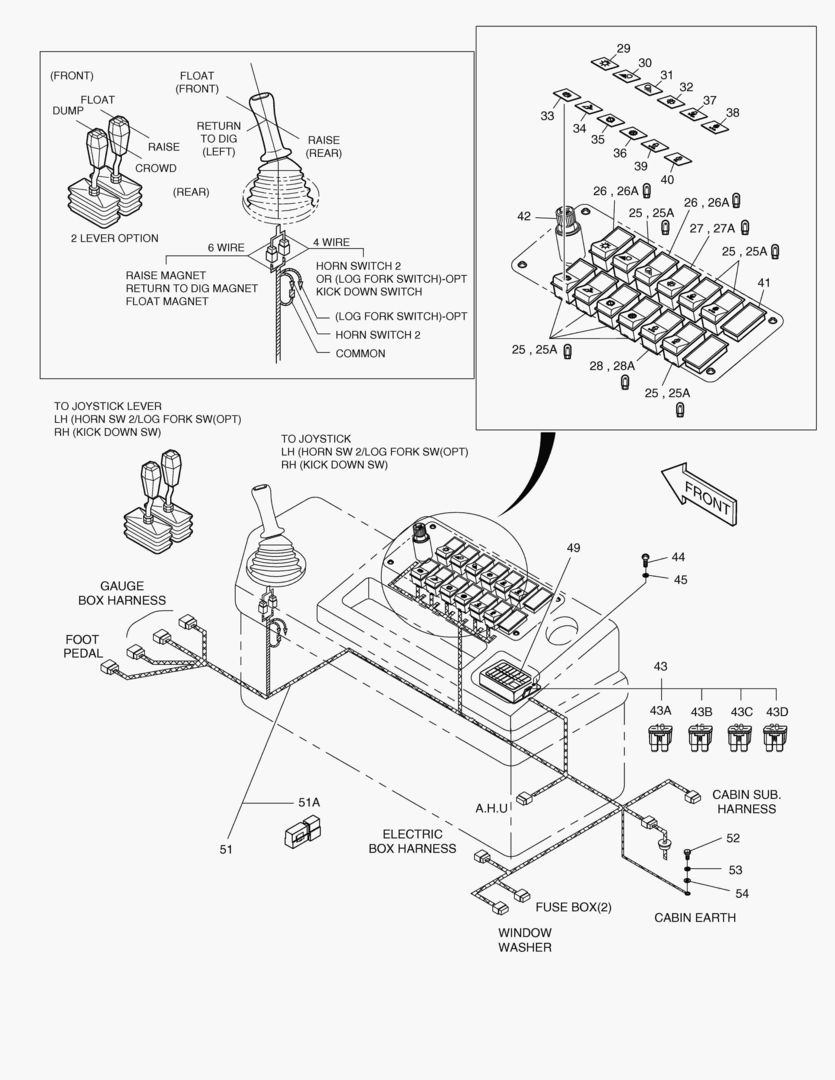 ЭЛЕКТРИЧЕСКИЕ ЗАПЧАСТИ(2)-КОРОБКА ПЕРЕКЛЮЧАТЕЛЕЙ