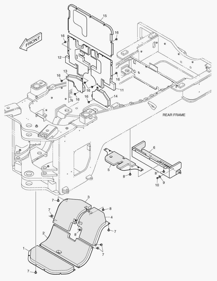 НИЖНЯЯ КРЫШКА ШУМОПОДАВЛЕНИЯ