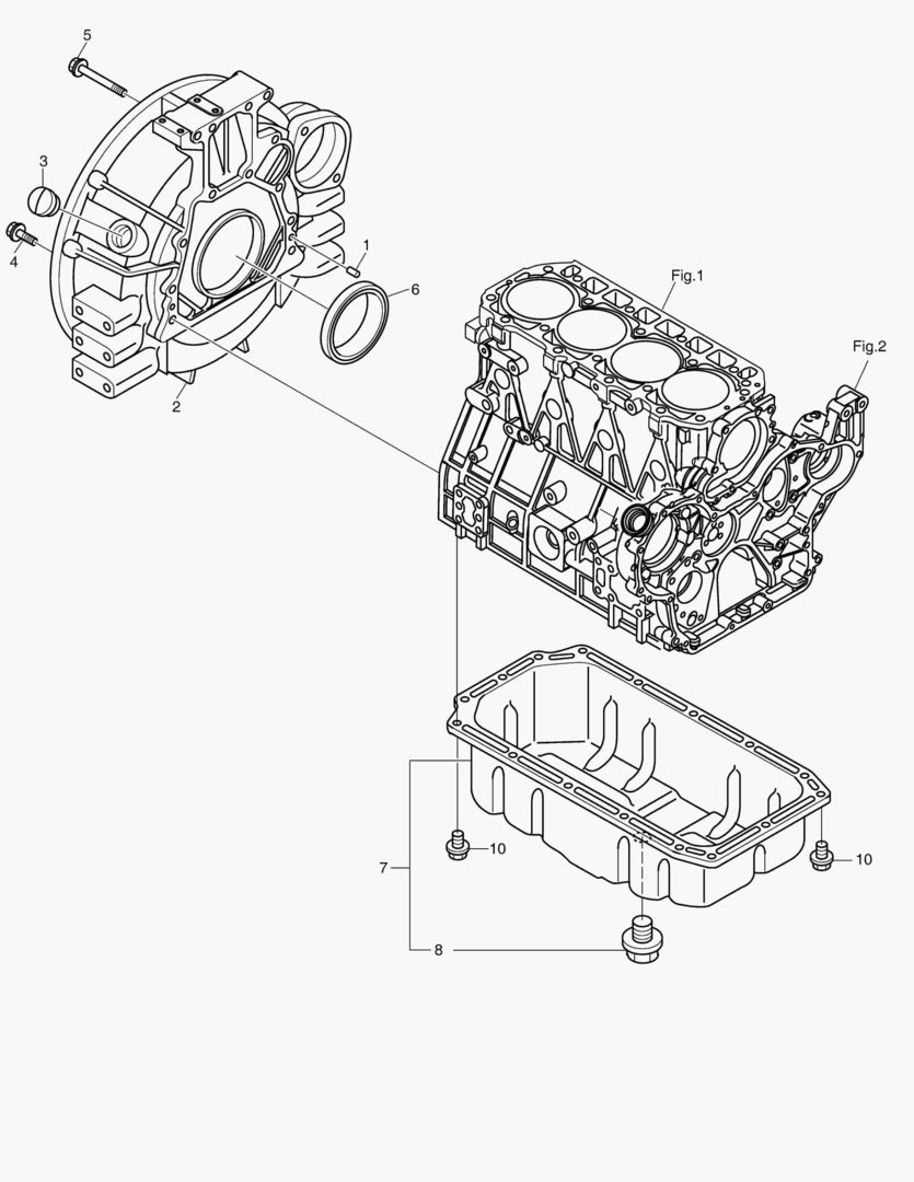 003 FLYWHEEL HOUSING & OIL PAN