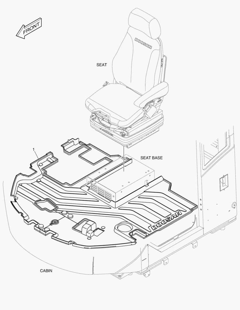 КОВРИК НА ПОЛУ КУЗОВА