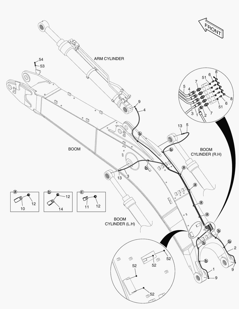 6510 LUBRICATION PIPING - BOOM 7.7m(WITHOUT AGS)