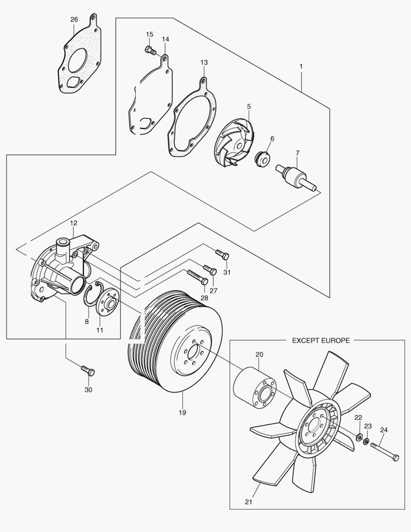 НАСОС ВОДЯНОГО ОХЛАЖДЕНИЯ