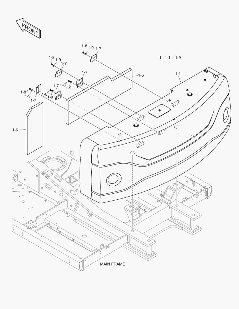 6100 COUNTER WEIGHT - 9.0 TON