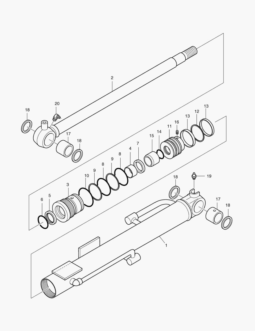 ЦИЛИНДР СТРЕЛЫ - ГИДРОЗАМОК