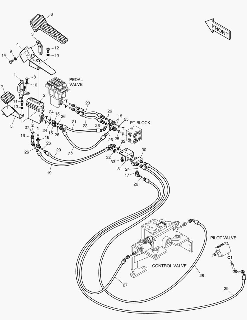 ТРУБОПРОВОД СЕРВОУПРАВЛЕНИЯ(2) - СТРЕЛА С ИЗМЕНЯЕМОЙ ГЕОМЕТРИЕЙ