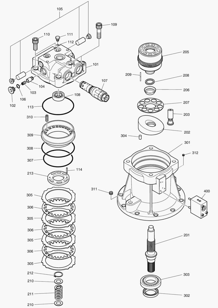 ГИДРОМОТОР ПОВОРОТА ПЛАТФОРМЫ