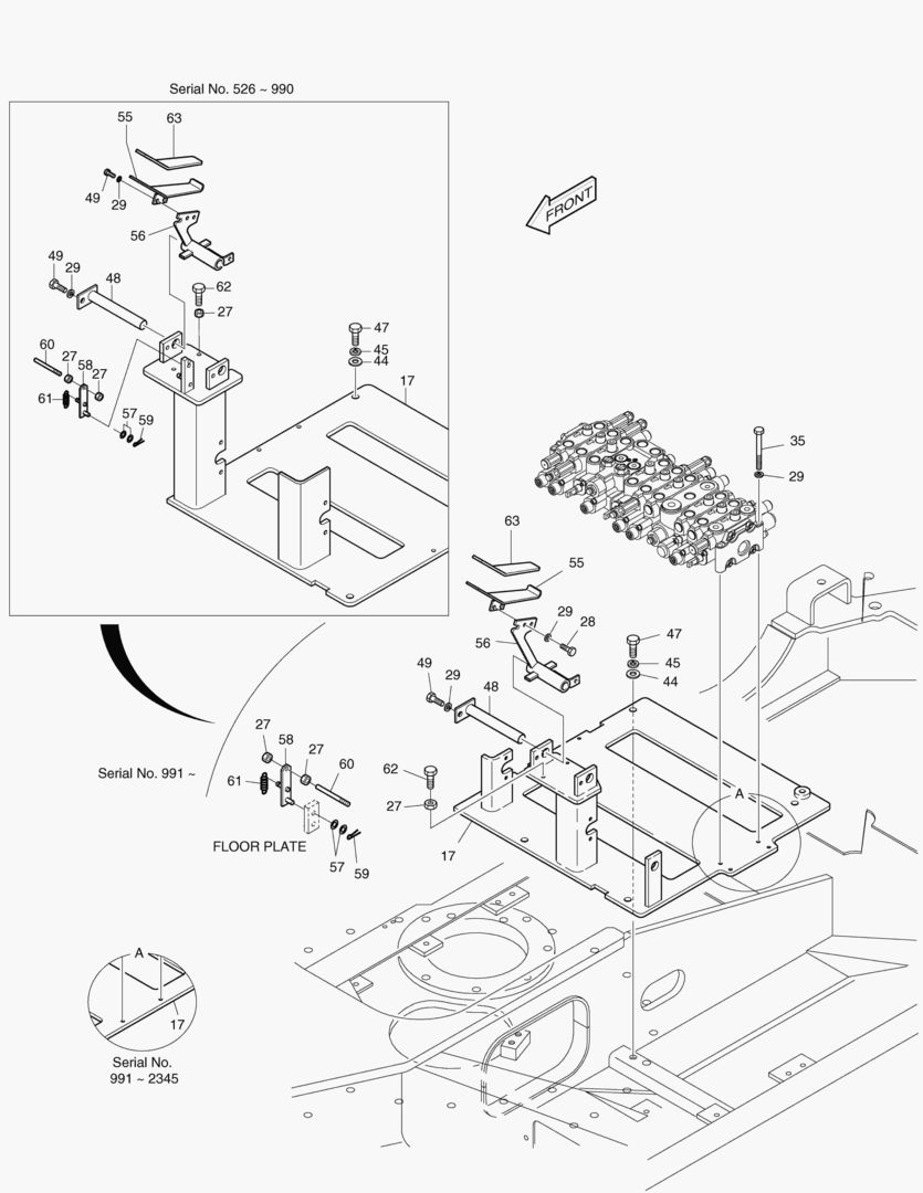 1251 CONTROL LEVER SYSTEM(1) [526~]
