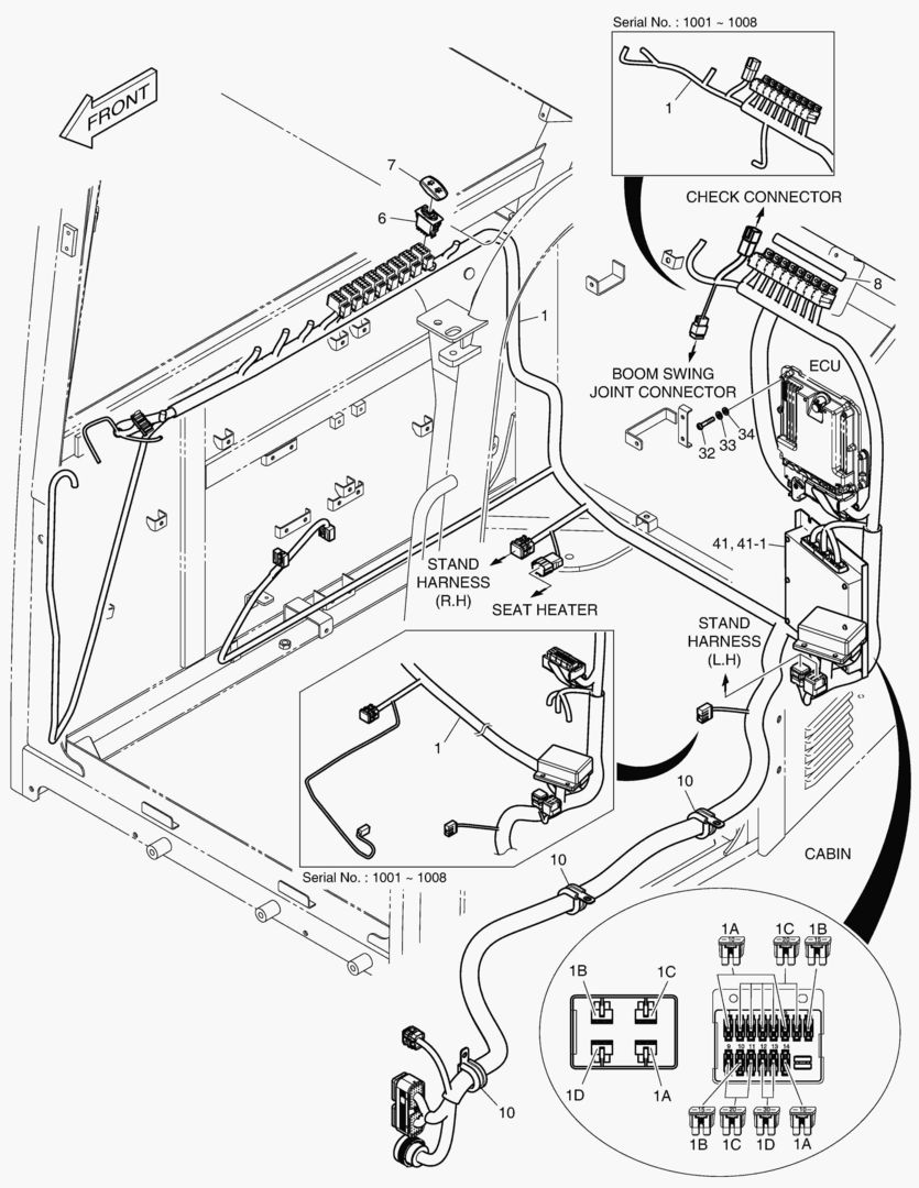 ЭЛЕКТРИЧЕСКИЕ ЗАПЧАСТИ - КАБИНА(Tier 4)