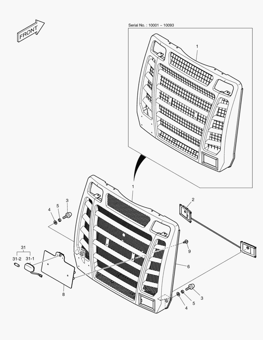 РЕШЕТКА РАДИАТОРА В СБОРЕ