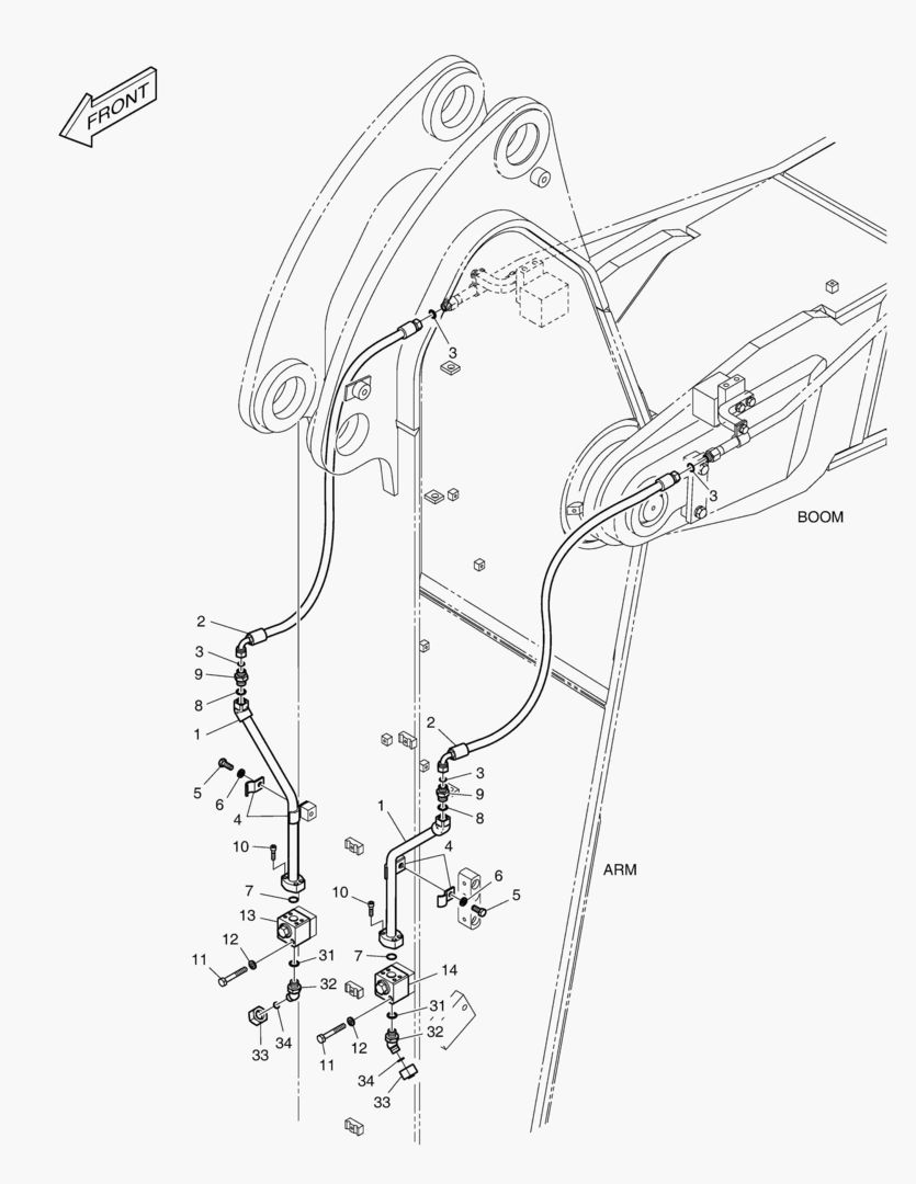 ГИДРОСИСТЕМА РУКОЯТИ - ВРАЩАЮЩИЙСЯ (РУКОЯТЬ 2.6 м)
