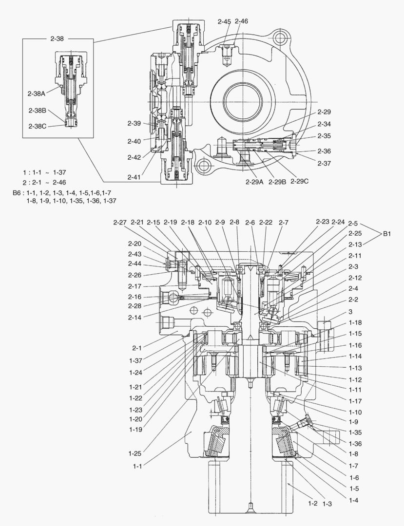 ГИДРОМОТОР ПОВОРОТА ПЛАТФОРМЫ - K ТИП