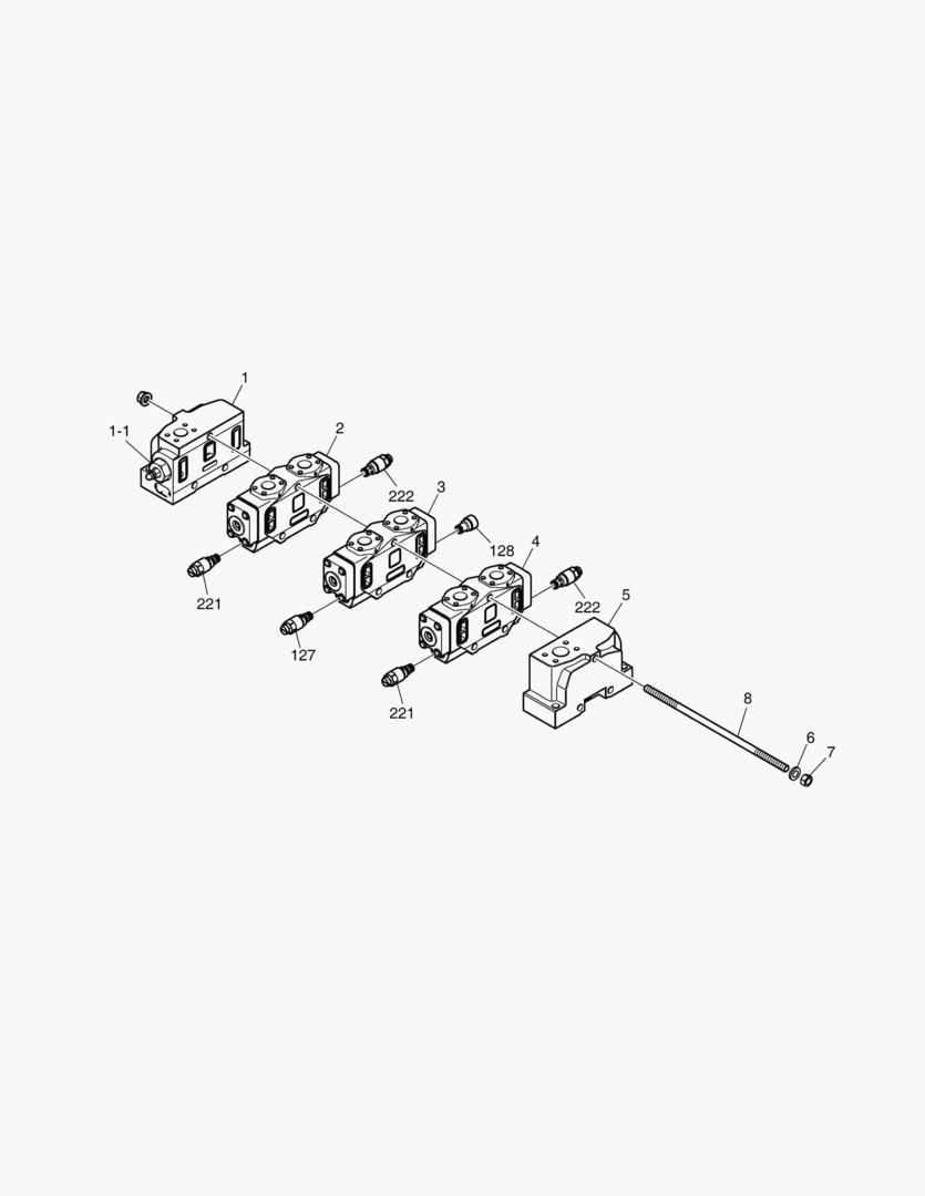Спецтехника 3461 CONTROL VALVE-3 SPOOL [11034~]
