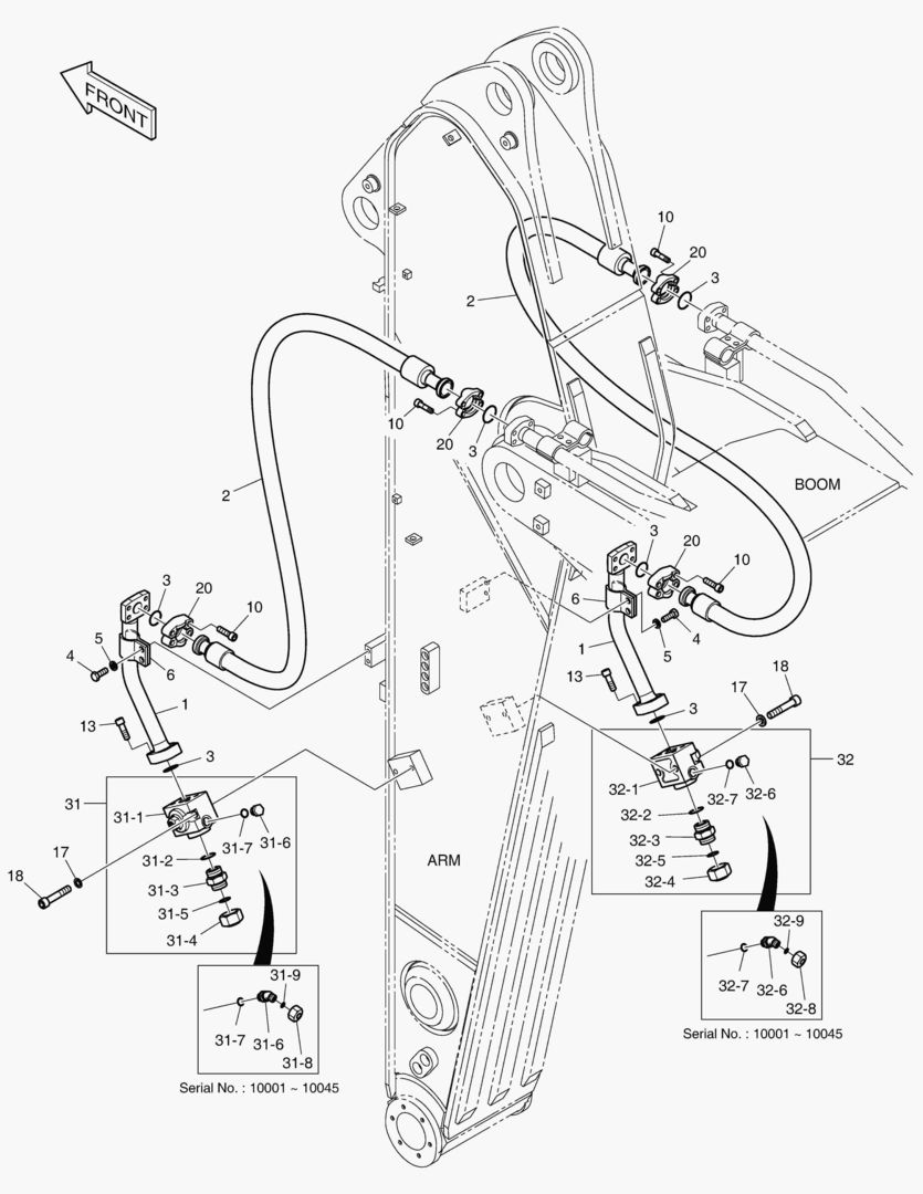 6740 ARM PIPING - ONE & TWO WAY(ARM 2.6m)