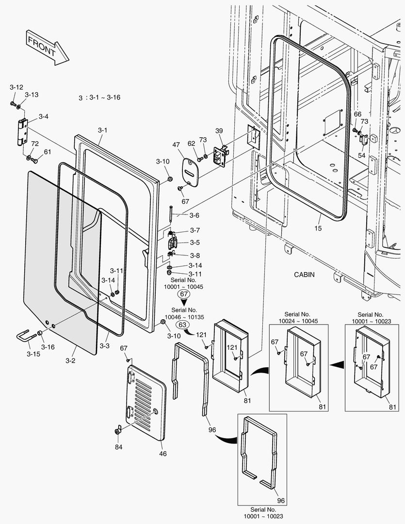 КАБИНА(4) - ДВЕРЬ В СБОРЕ(ПРАВОСТОРОННИЙ)