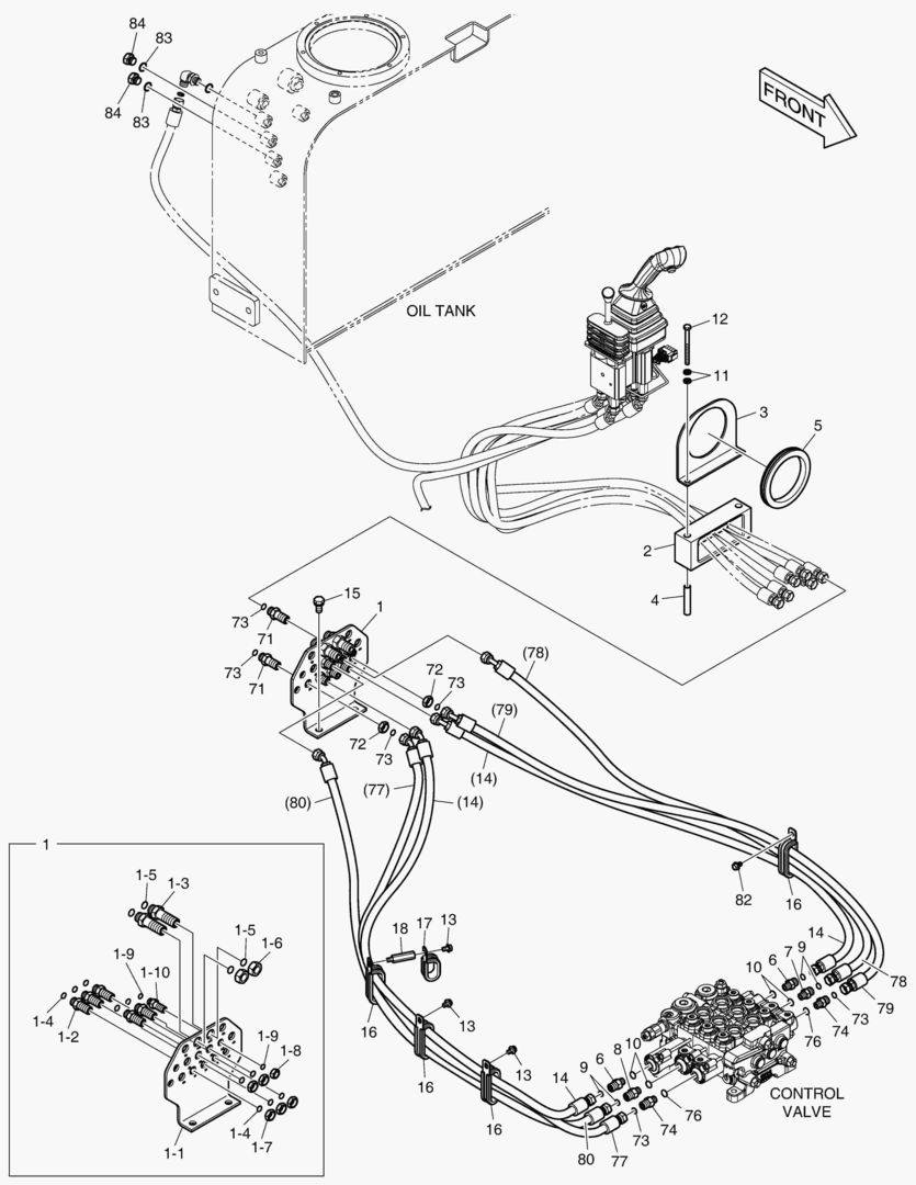 ТРУБОПРОВОД СЕРВОУПРАВЛЕНИЯ - 3-Й РЫЧАГ