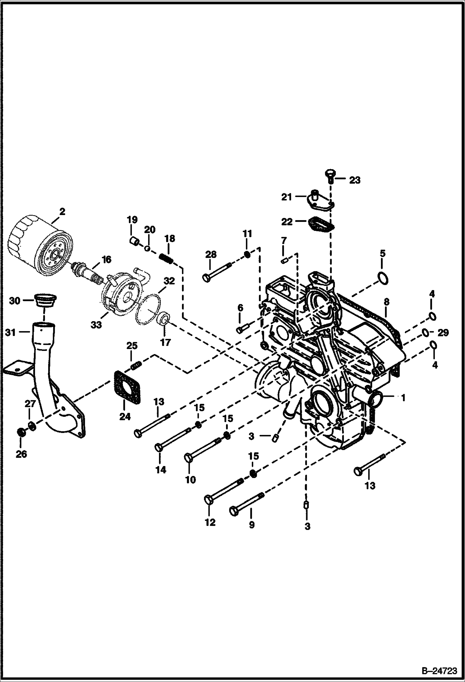 G КАРТЕР КОРОБКИ ПЕРЕДАЧ (KUBOTA - V2003-T-2EB - TIER II)