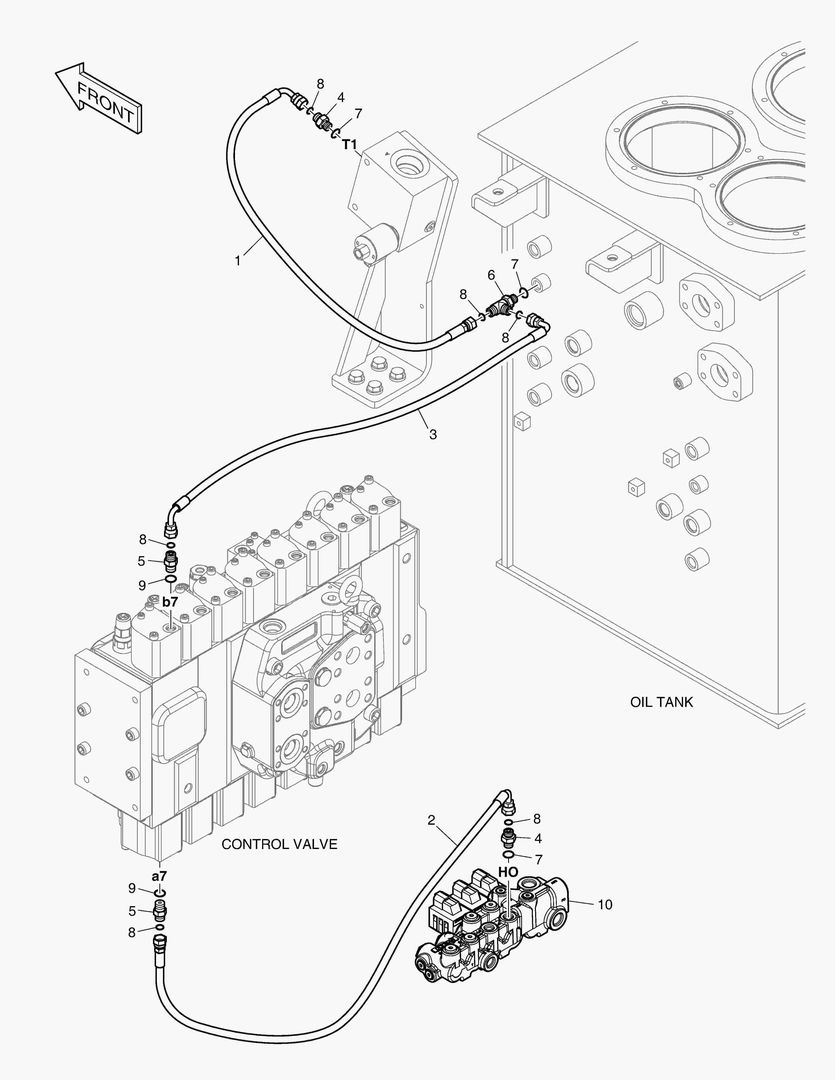 ТРУБОПРОВОД СЕРВОУПРАВЛЕНИЯ - ОДИН ПУТЬ