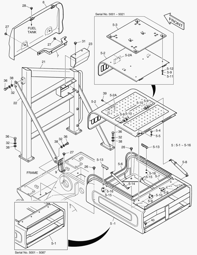 1640 BATTERY COVER [5001~5119]