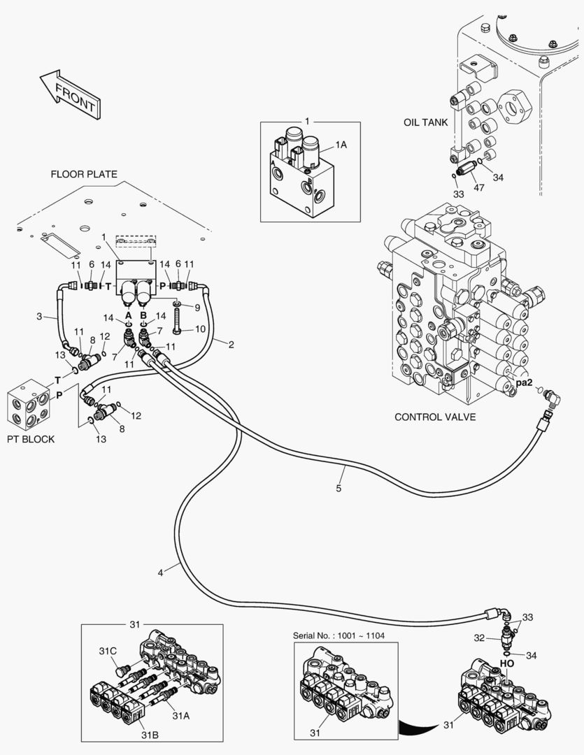 ТРУБОПРОВОД СЕРВОУПРАВЛЕНИЯ - 2 ПУТИ