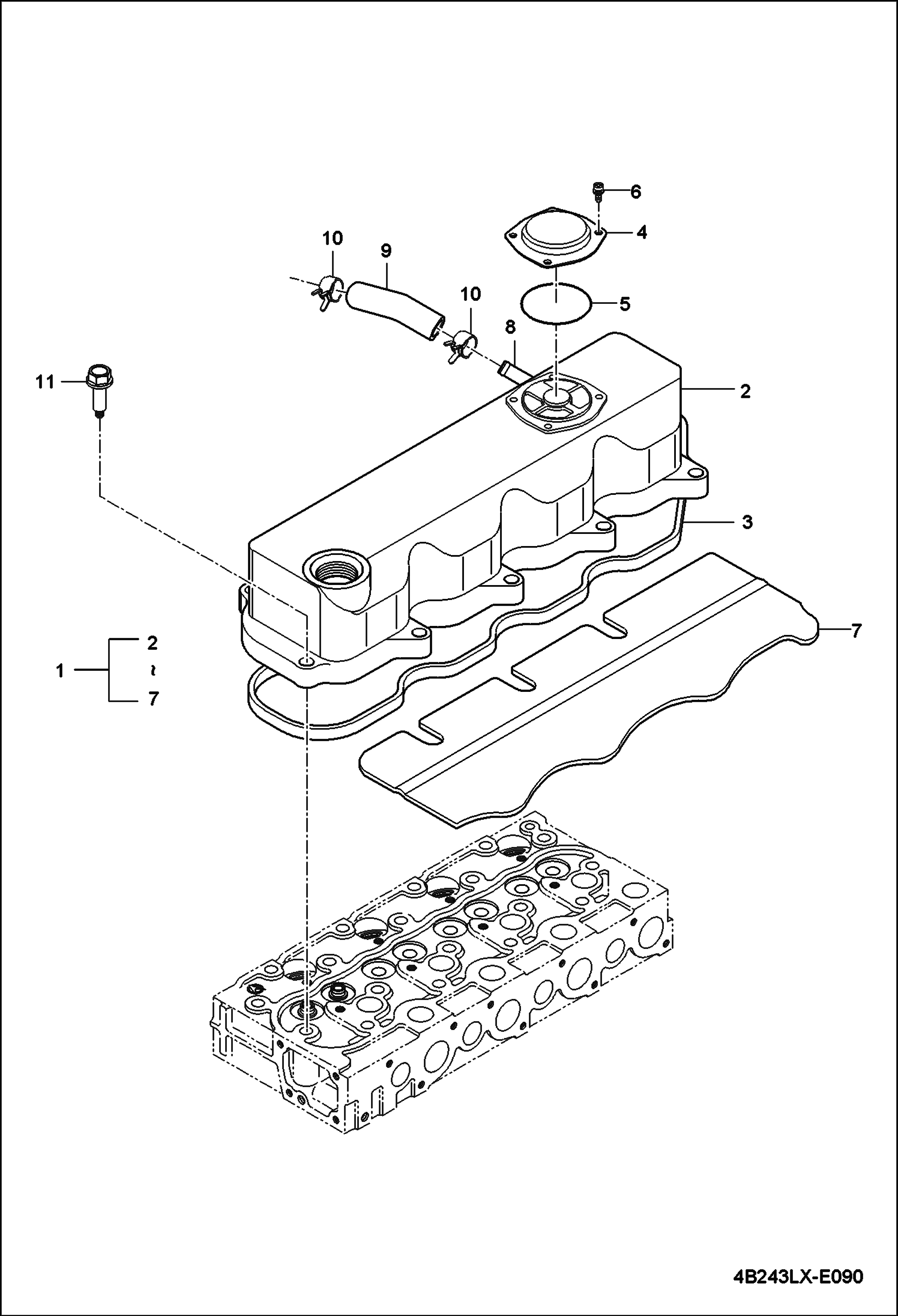 КРЫШКА ГОЛОВКИ ЦИЛИНДРА В СБОРЕ