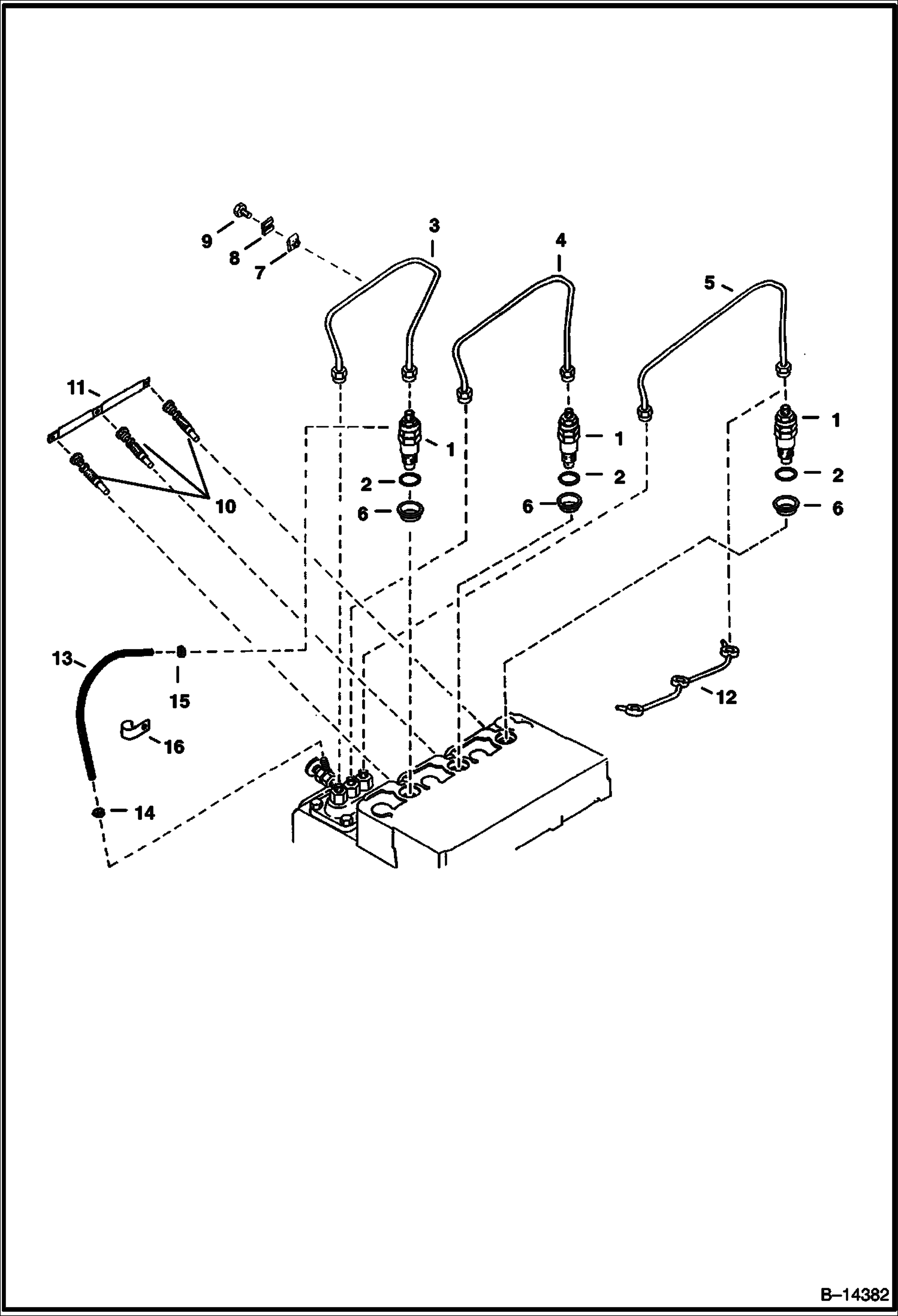 Схема СОПЛО ФОРСУНКИ (TIER I ДВИГАТЕЛЬ)