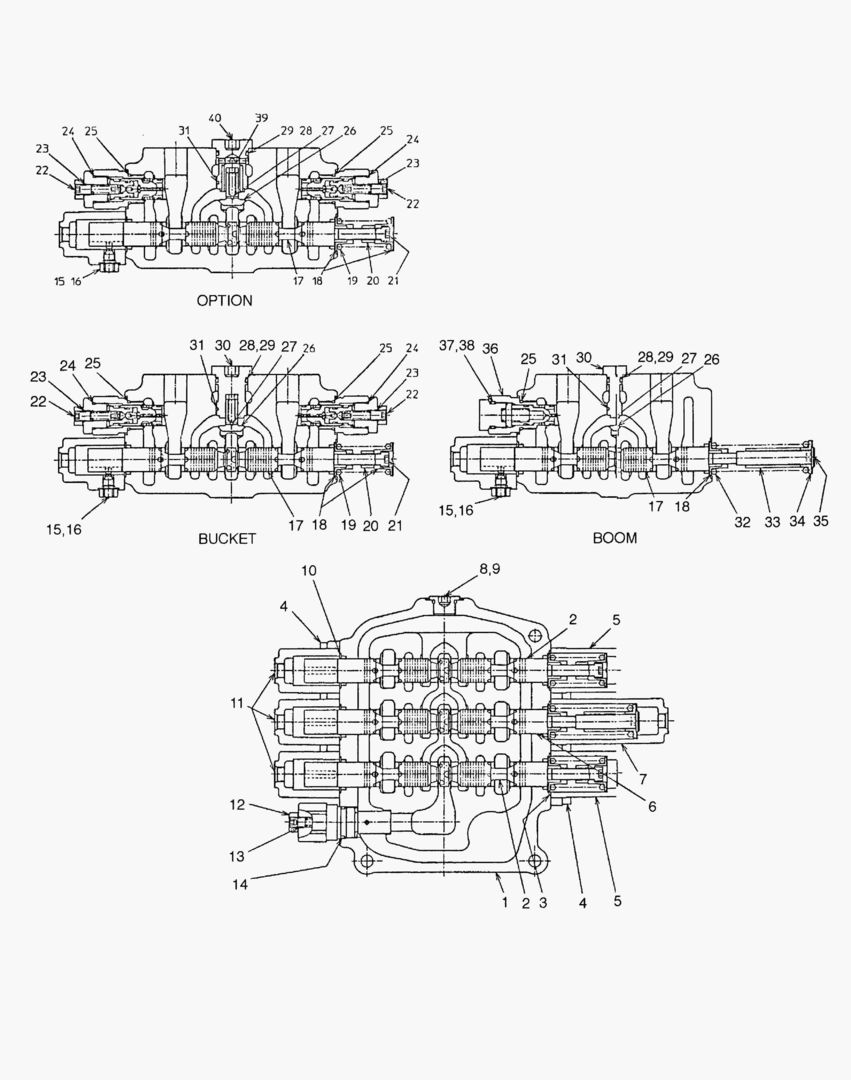 3505 CONTROL VALVE-3 SPOOL(TOSHIBA) [1199~]