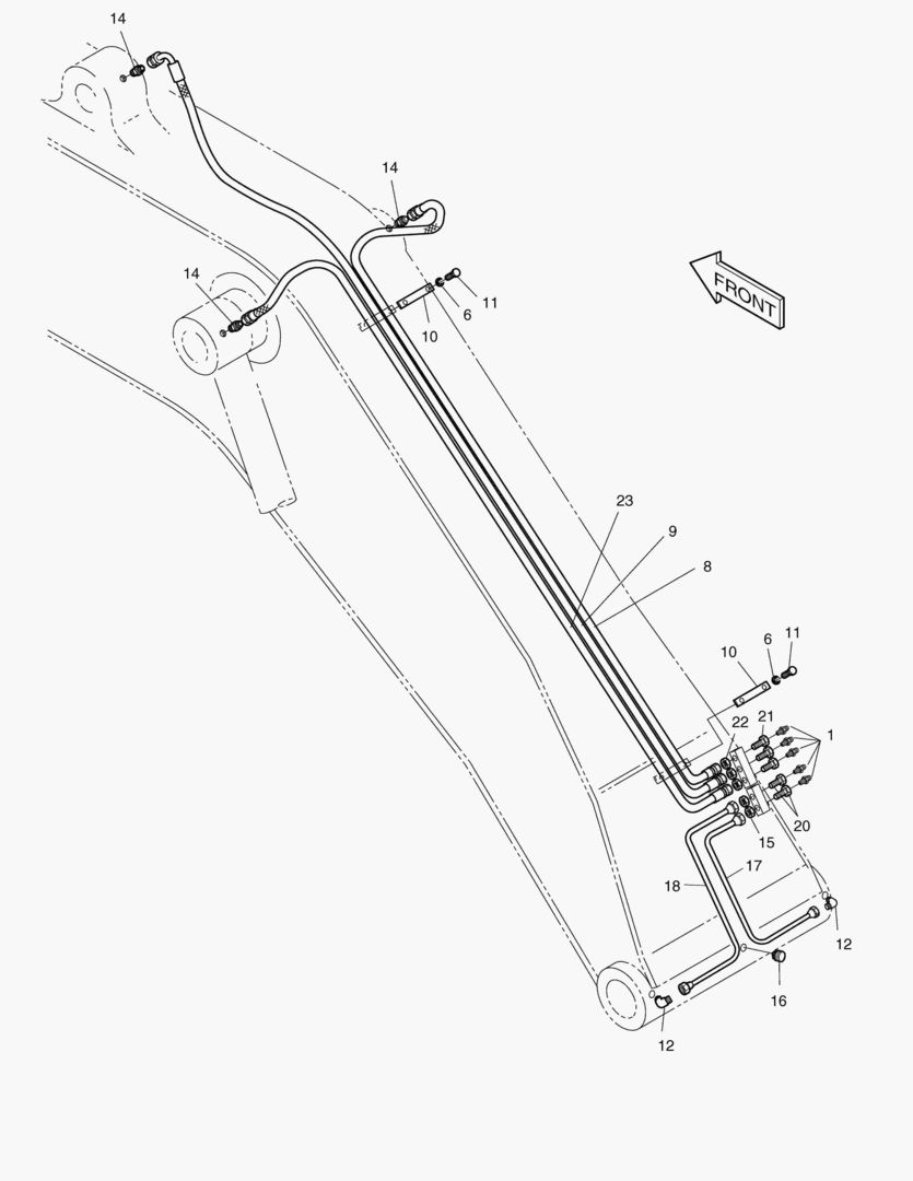 Схема ТРУБОПРОВОД СМАЗОЧНОЙ СИСТЕМЫ