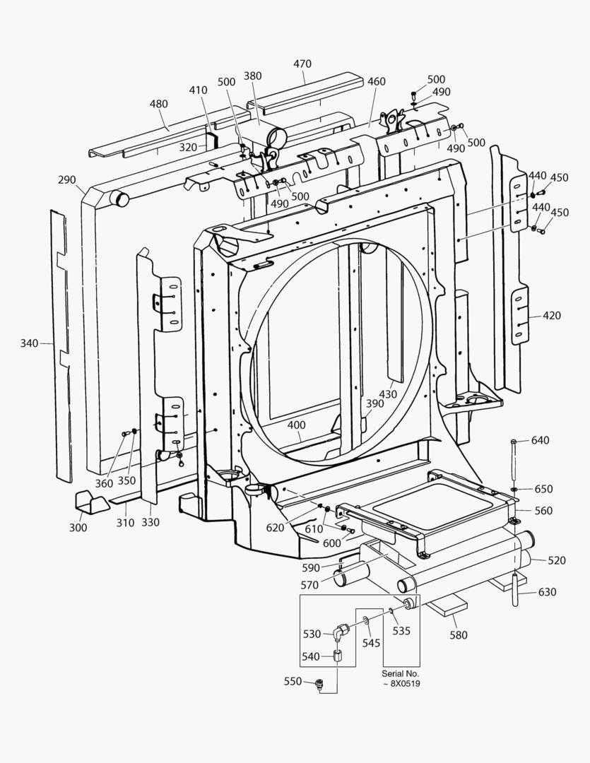 G040-6 RADIATOR SHELL ASS`Y