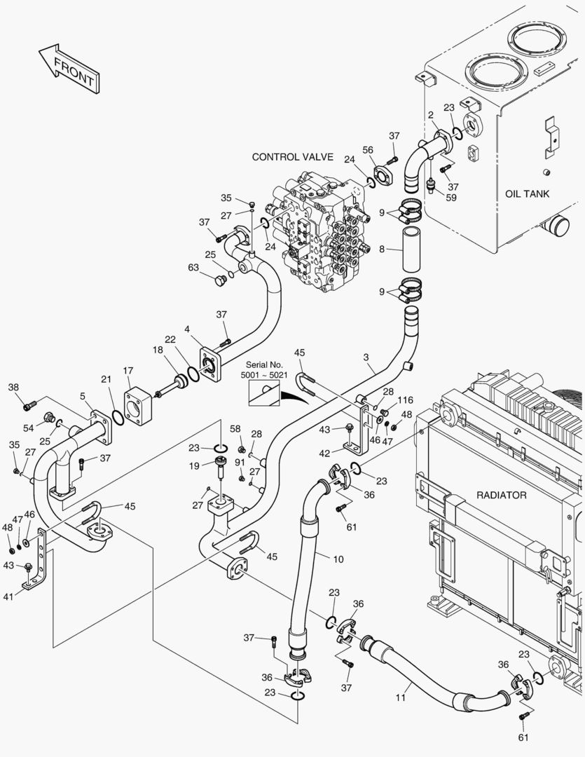 1230 OIL COOLER PIPING(2) [5001~5124]
