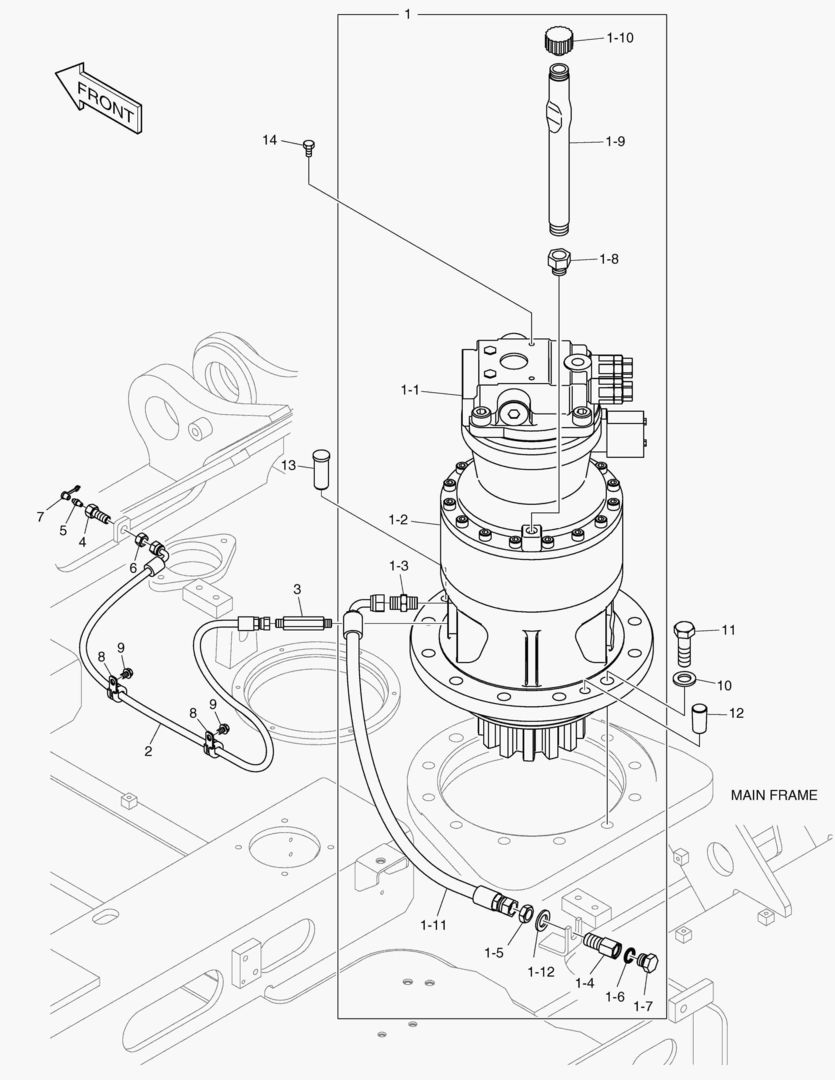 ГИДРОМОТОР ПОВОРОТА ПЛАТФОРМЫ