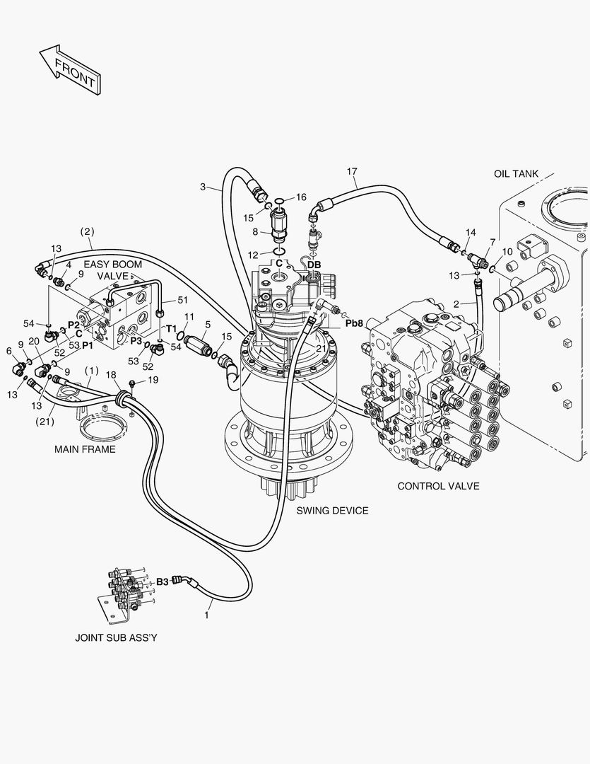 ТРУБОПРОВОД СЕРВОУПРАВЛЕНИЯ - СТРЕЛА ПЛАВАЮЩЕГО ТИПА