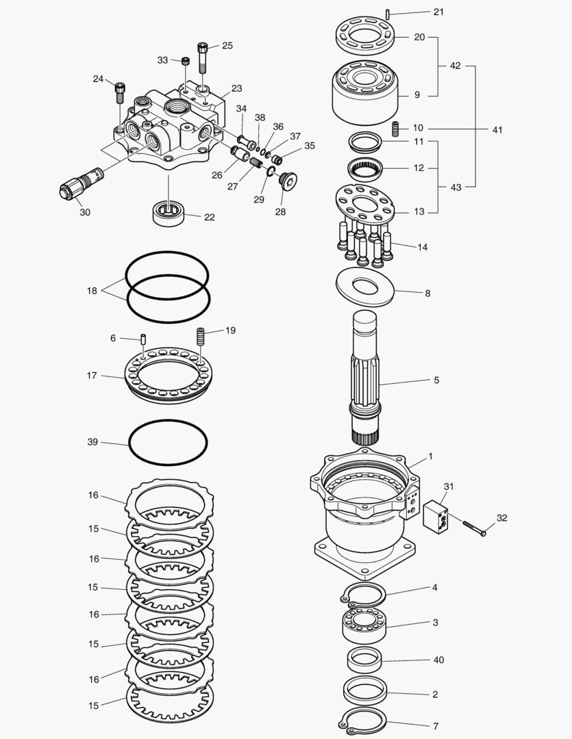 ГИДРОМОТОР ПОВОРОТА ПЛАТФОРМЫ