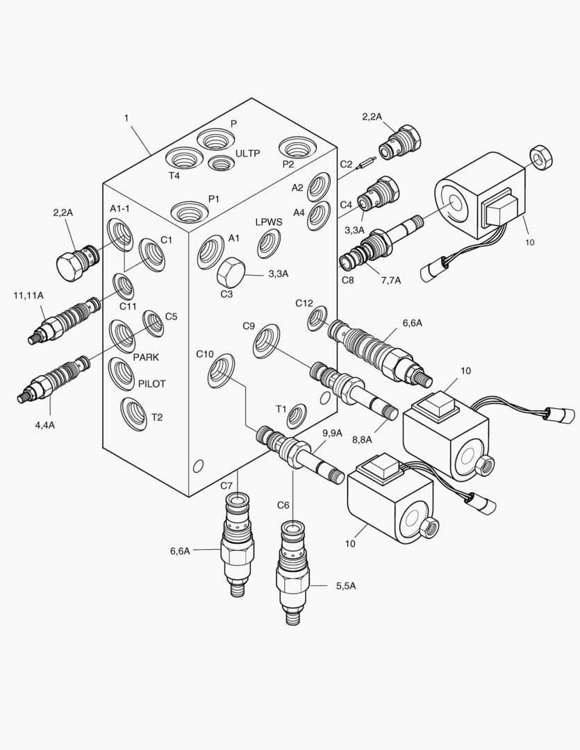 Спецтехника 3381 BRAKE & PILOT SUPPLY VALVE [1021~1041]