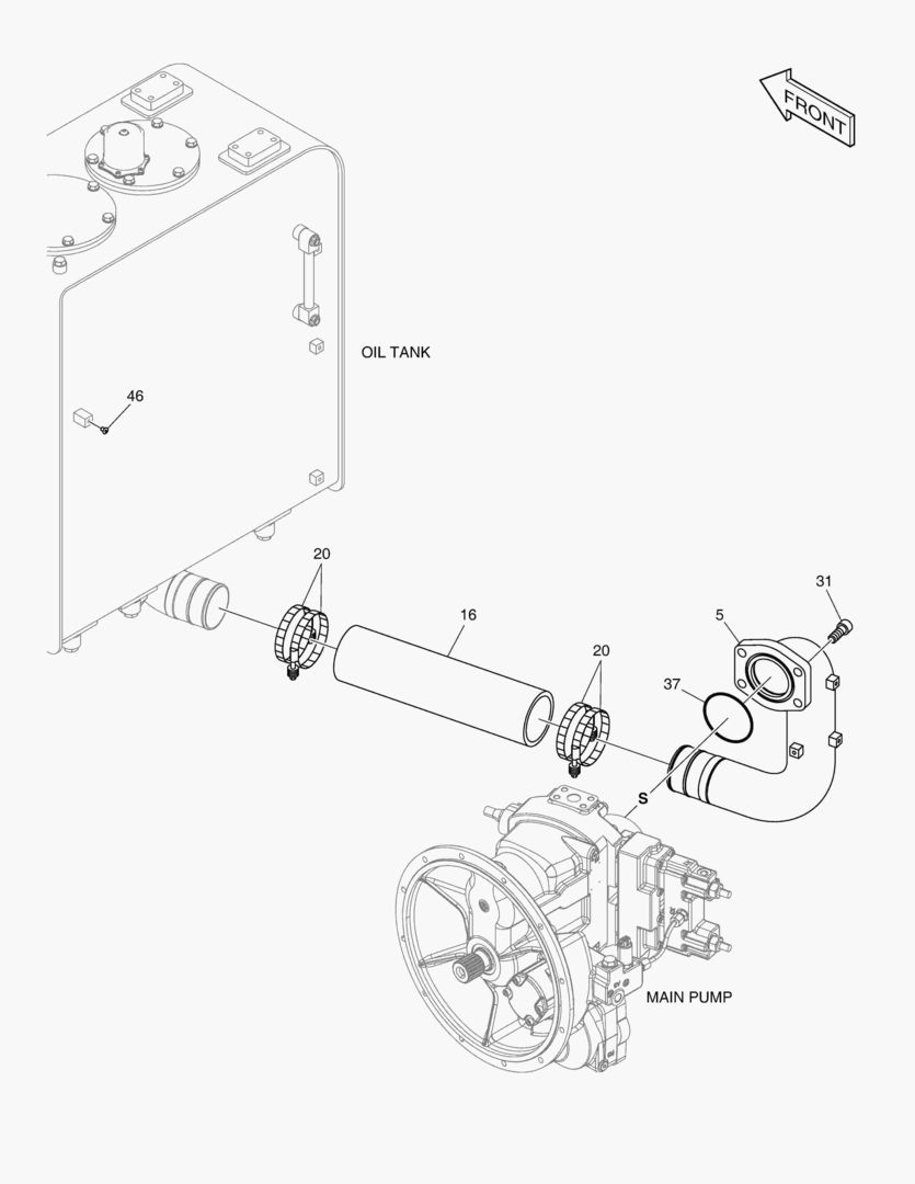 1260 OIL COOLER PIPING(1) - PUMP