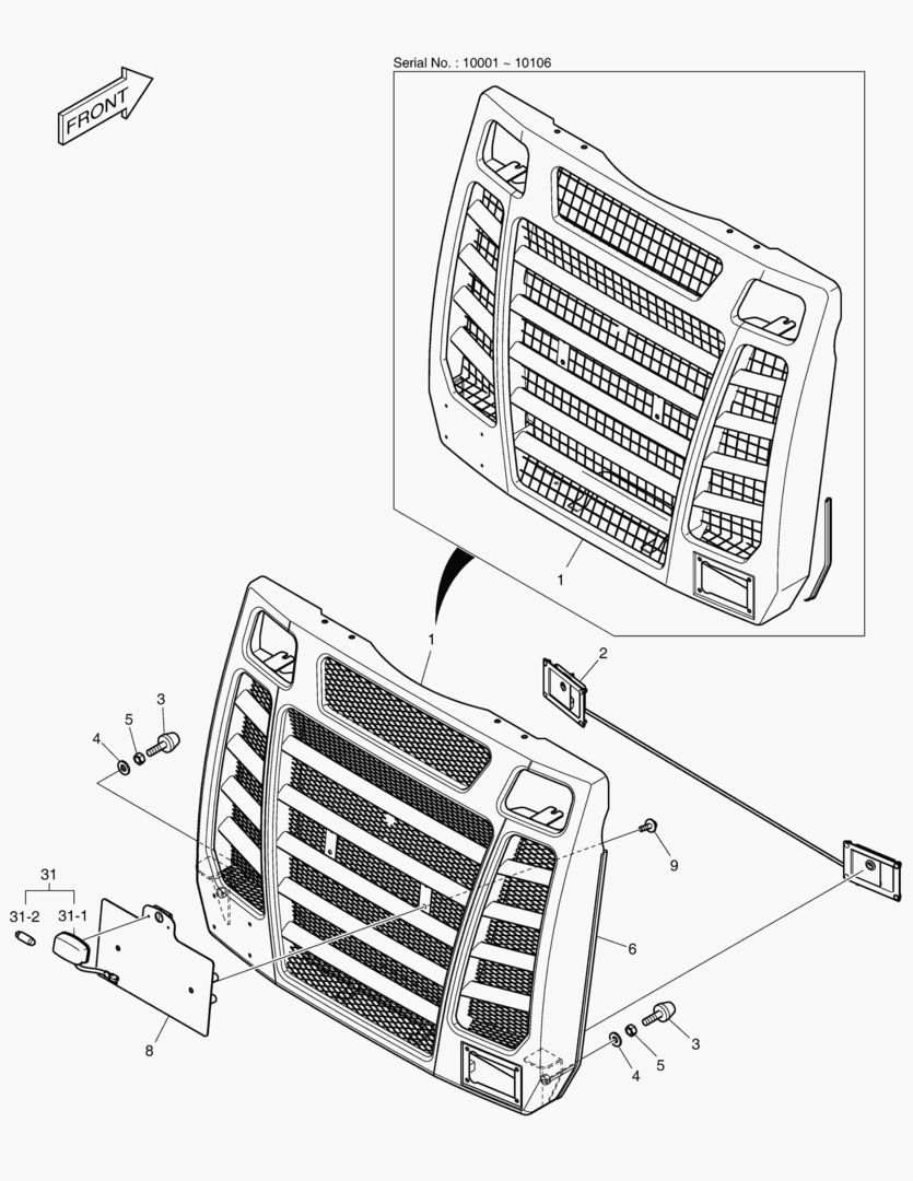 РЕШЕТКА РАДИАТОРА В СБОРЕ