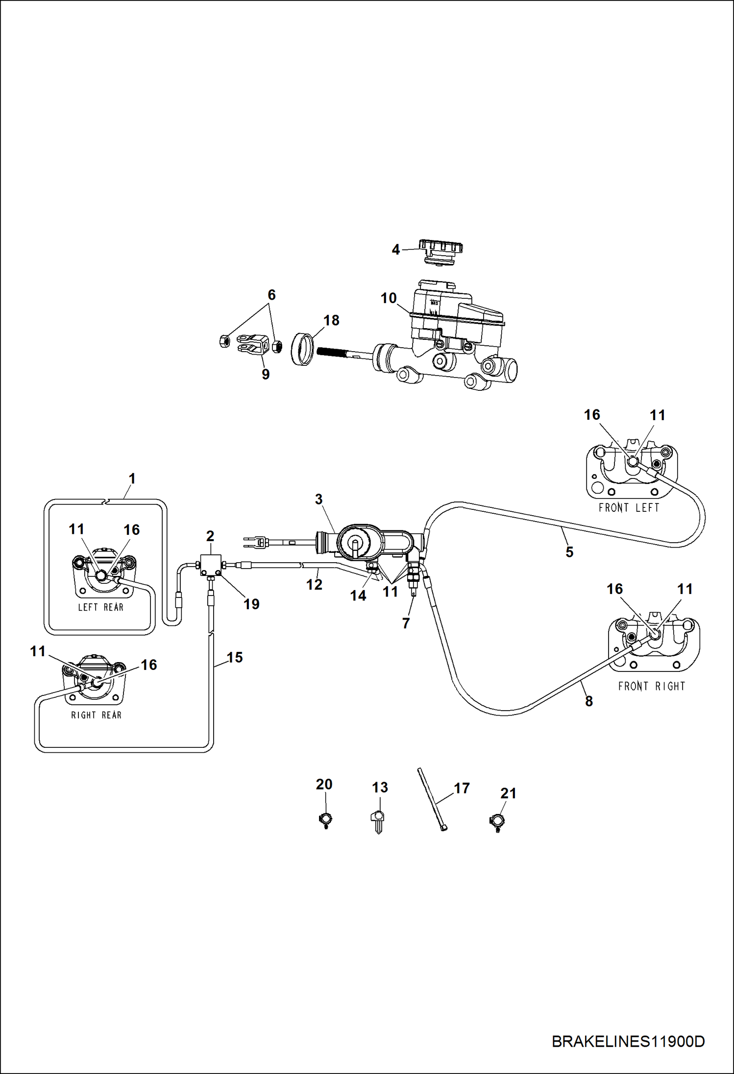 Схема ТОРМОЗА, ЛИНИИ И ЦИЛИНДР МАЧТЫ